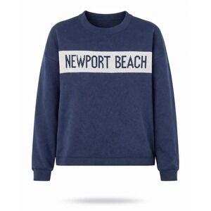 Town Pride Newport Beach Knit Sweater Navy Made USA XS Vintage Unisex